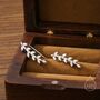 Sterling Silver Cz Leaf Crawler Earrings, thumbnail 1 of 11