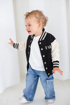 Personalised Embroidered Initials Mini Me Bomber Jacket, 3 of 9
