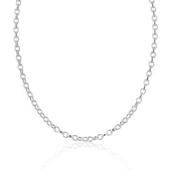 Cathcart Sterling Silver Oval Belcher Necklace, 3 of 4