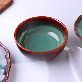 G Decor Viridia Handcrafted Stoneware Collection Plates And Bowls, 5 of 8