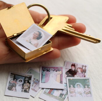 Personalised Family Album Floral Locket Keyring, 2 of 10