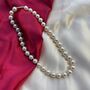 Large Ivory Lightweight Round Pearl Statement Choker Necklace, thumbnail 4 of 5