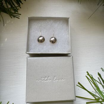 Button Disc Sterling Silver Earrings, 7 of 7