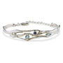 Blue Topaz, Iolite And Freshwater Pearl Silver Bracelet, thumbnail 5 of 7