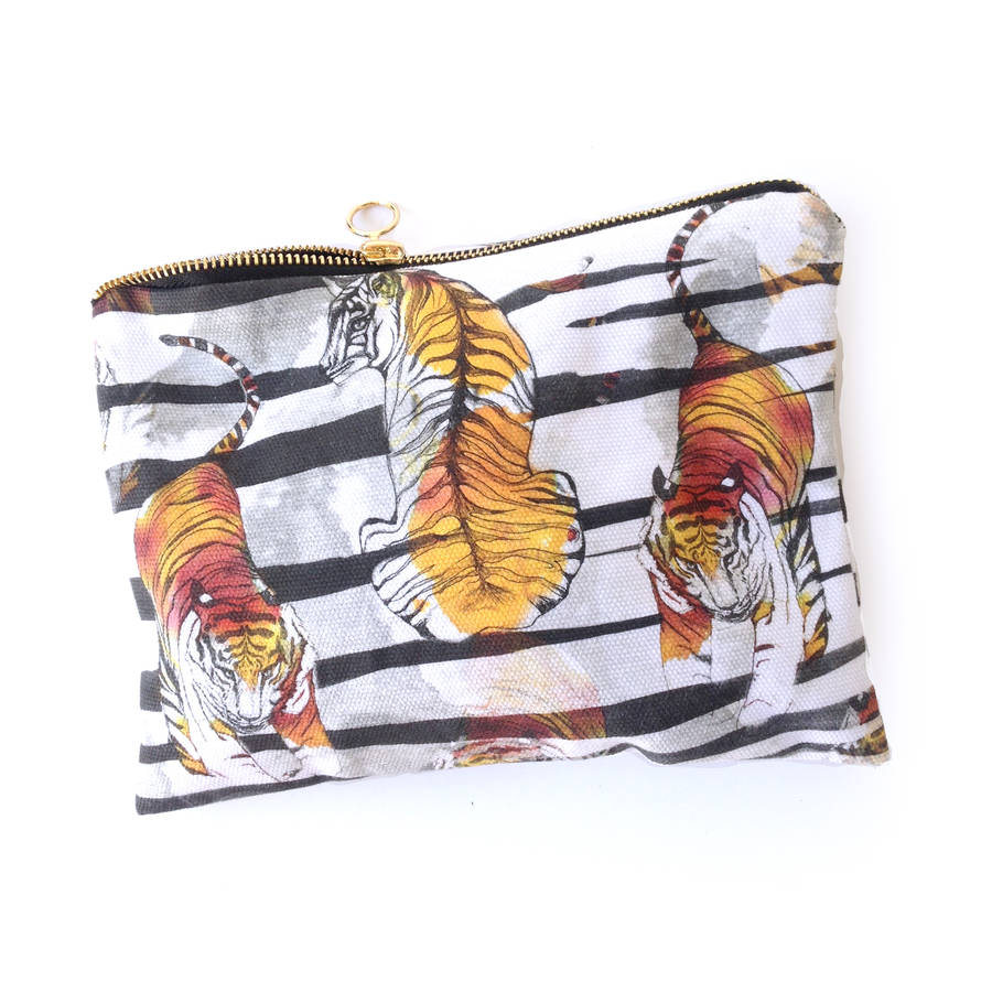 fluffy tiger print bag