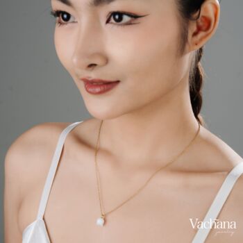 Minimal White Lily Of The Valley Necklace, 3 of 7