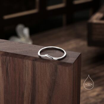 Minimalist V Ring In Sterling Silver, 2 of 11