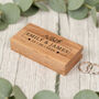 Botanical Frame Oak Wedding Double Ring Box, thumbnail 2 of 3