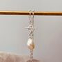 Sterling Silver T Bar Pearl Necklace, thumbnail 4 of 7