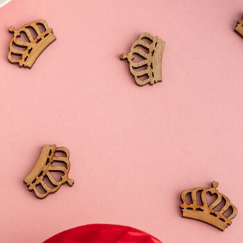 Wooden Crown Table Confetti Decoration, 2 of 2