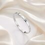 Personalised Sterling Silver My First Diamond Christening Cross Baby Bangle, thumbnail 1 of 5