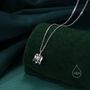 Sterling Silver Tiny Lily Of The Valley Flower Pendant Necklace, thumbnail 1 of 11