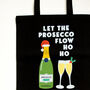 Prosecco Pun Christmas Tote Bag, thumbnail 2 of 2