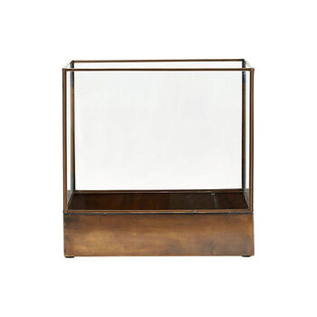 Antique Brass And Glass Display Box Lantern, 6 of 8