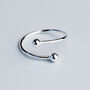 Sterling Silver Spiral Shape Adjustable Ring, thumbnail 1 of 4