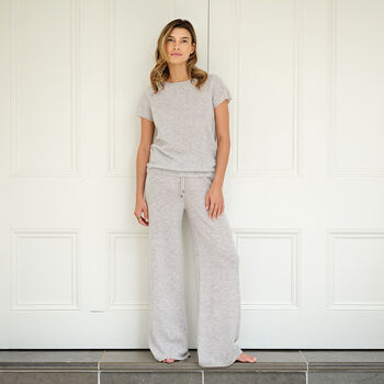 Cashmere Wide Leg Joggers, 3 of 6