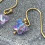 Iridescent Crystal Butterfly Earrings, thumbnail 3 of 3