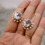 Clear Quartz, Pearl Silver Earrings, thumbnail 5 of 12