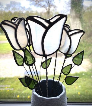 Stained Glass Rose Everlasting Flowers By Post, 10 of 12