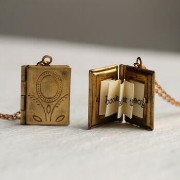 Flower Book Locket Necklace, 2 of 10