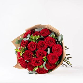 Red Rose Fresh Flower Bouquet, 2 of 3