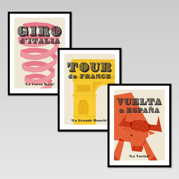 Tour De France Grand Tour Cycling Art Print, 3 of 10