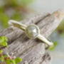 Olive Green Diamond Ring In 18ct White Gold, thumbnail 1 of 4