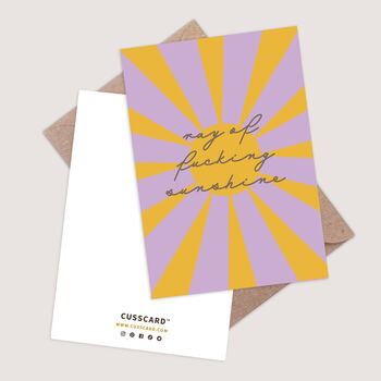 Ray Of Fucking Sunshine Thinking Of You Card, 2 of 4