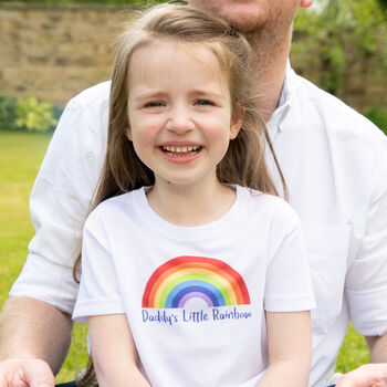 Daddy's Little Rainbow T Shirt, 4 of 4