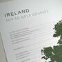 Ireland Golf Map And Checklist Top 50 Green 2024, thumbnail 2 of 7