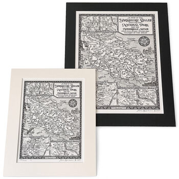 Yorkshire Dales Map Hand Drawn Fine Art Print, 10 of 12
