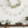 Wooden Star Bunting With Glitter Edges Decoration, thumbnail 1 of 3