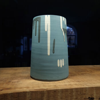 Teal Wide Stem Vase Water Wonders Series, 4 of 6