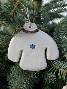 Ceramic Christmas Jumper Decoration, 6 of 9