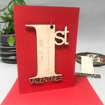 Personalised 1st Valentine's Day Keepsake Card, 3 of 12