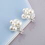 Pearl Cluster Statement Stud Earrings, thumbnail 8 of 11