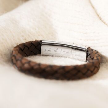 Men’s Personalised Own Handwriting Secret Message Bracelet, 3 of 8