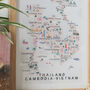 Thailand, Cambodia, Vietnam Illustrated Map, thumbnail 3 of 4