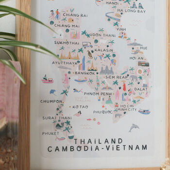 Thailand, Cambodia, Vietnam Illustrated Map, 3 of 4