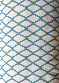 Lattice Frill Trim Cotton Cushion, 3 of 6