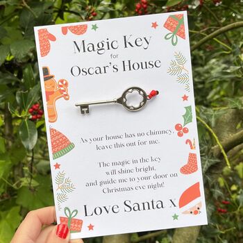 Personalised Santa's Magic Key With Poem, 2 of 3