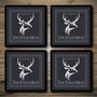 Personalised Bar Runner And Coasters Stags Head, thumbnail 3 of 8