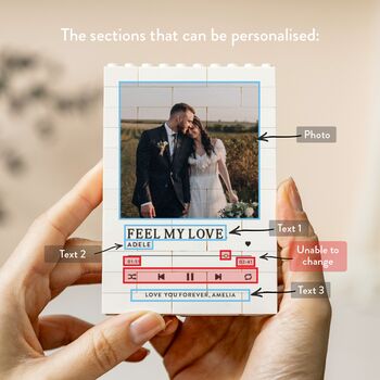 Personalised Wedding Memory Block Style Keepsake, 4 of 10
