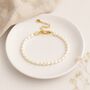 Gold Plated Sterling Silver Freshwater Pearl Bracelet, thumbnail 2 of 5