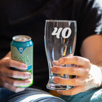 Personalised Beer Glass Range 40th Birthday, 2 of 6