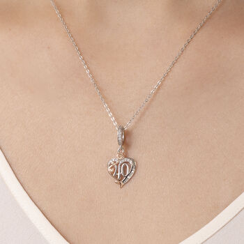 40th Birthday Necklace – Silver Heart Pendant, Love You Forever, 2 of 5