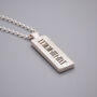 Roman Numerals Silver Ingot Pendant, thumbnail 2 of 5