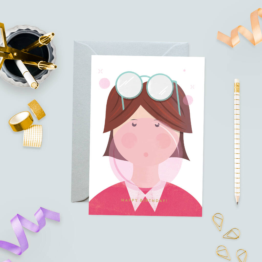 Image of Bubblegum Birthday Girl Greeting Card