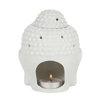 White Buddha Head Oil Burner, 5 of 6