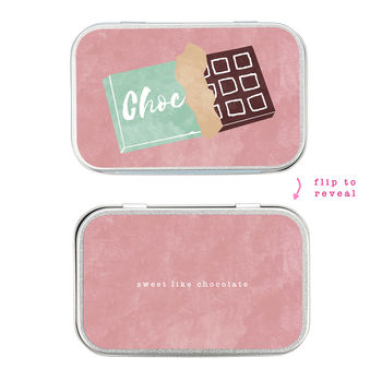 Personalised Valentine's Secret Reveal Pink Gift Tin, 2 of 7